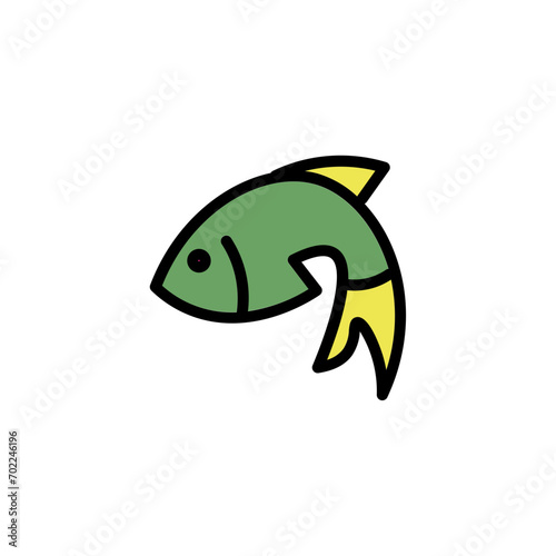 Fish Fishing Sea Filled Outline Icon