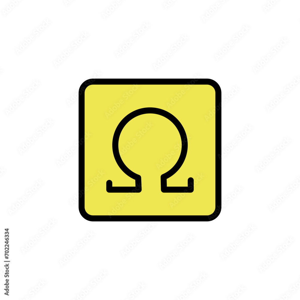 Greek Letter Omega Filled Outline Icon Greek Letter Omega Filled Outline Icon
