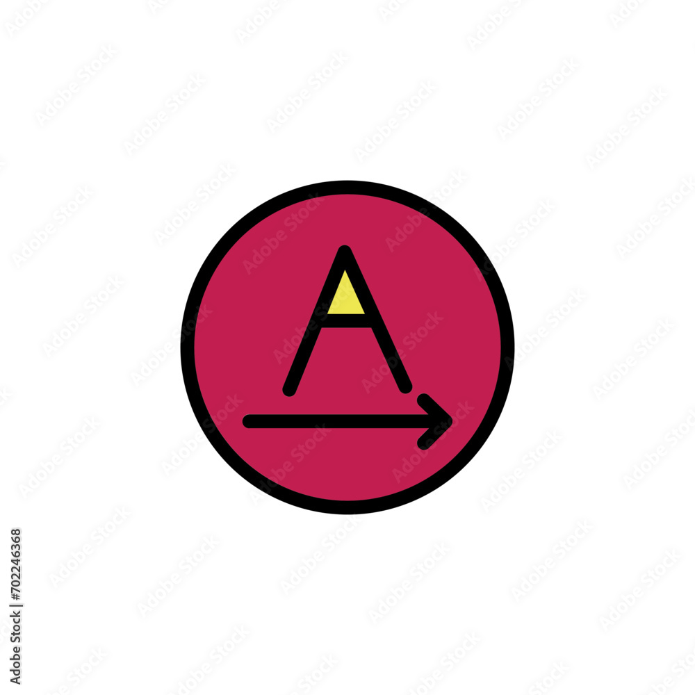 Text Diagonal Right Filled Outline Icon Text Diagonal Right Filled Outline Icon