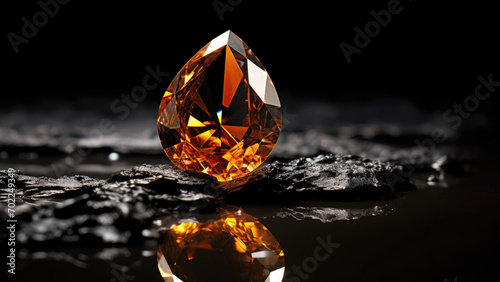 Diamond Euphoria: Masterful Photography in Black and Orange