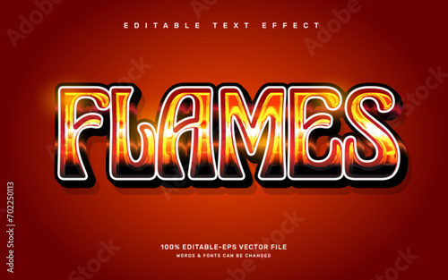 Flames editable text effect template