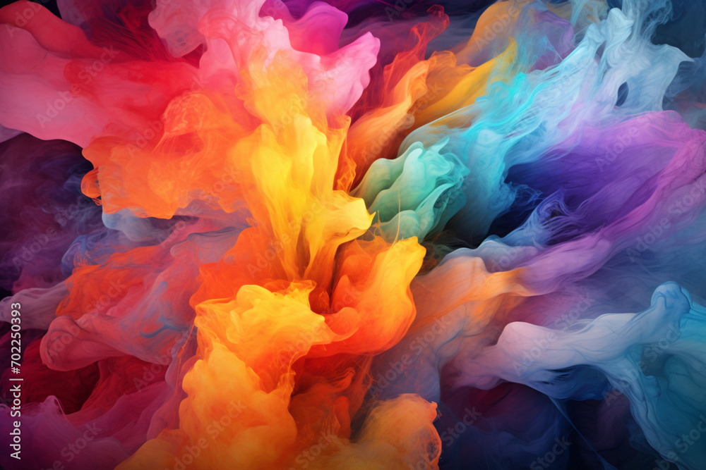 Obraz premium Colour Splash series. Background design of fractal paint and rich texture on the subject of imagination, creativity and art