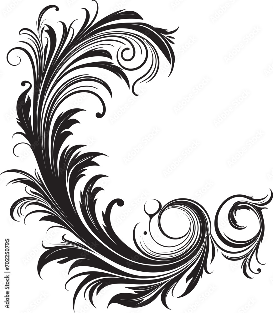 Fusion of Styles Black Frame Icon in Vector Design Elegant Emblem Black Vector Frame for Artistic Logo Design