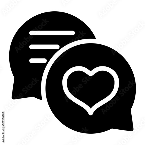 speech bubble glyph icon