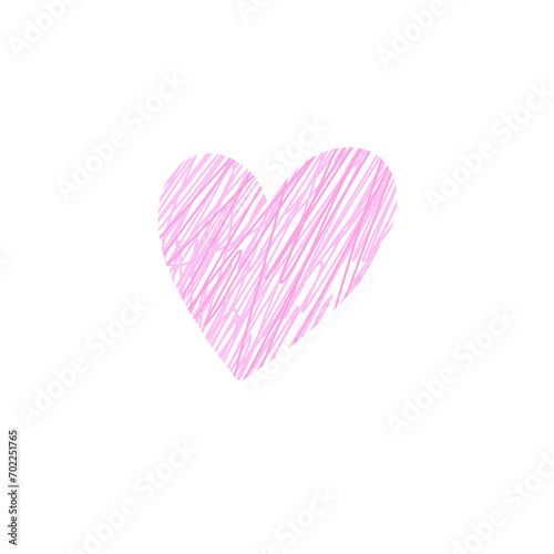 Doodle Hand Drawn love heart 