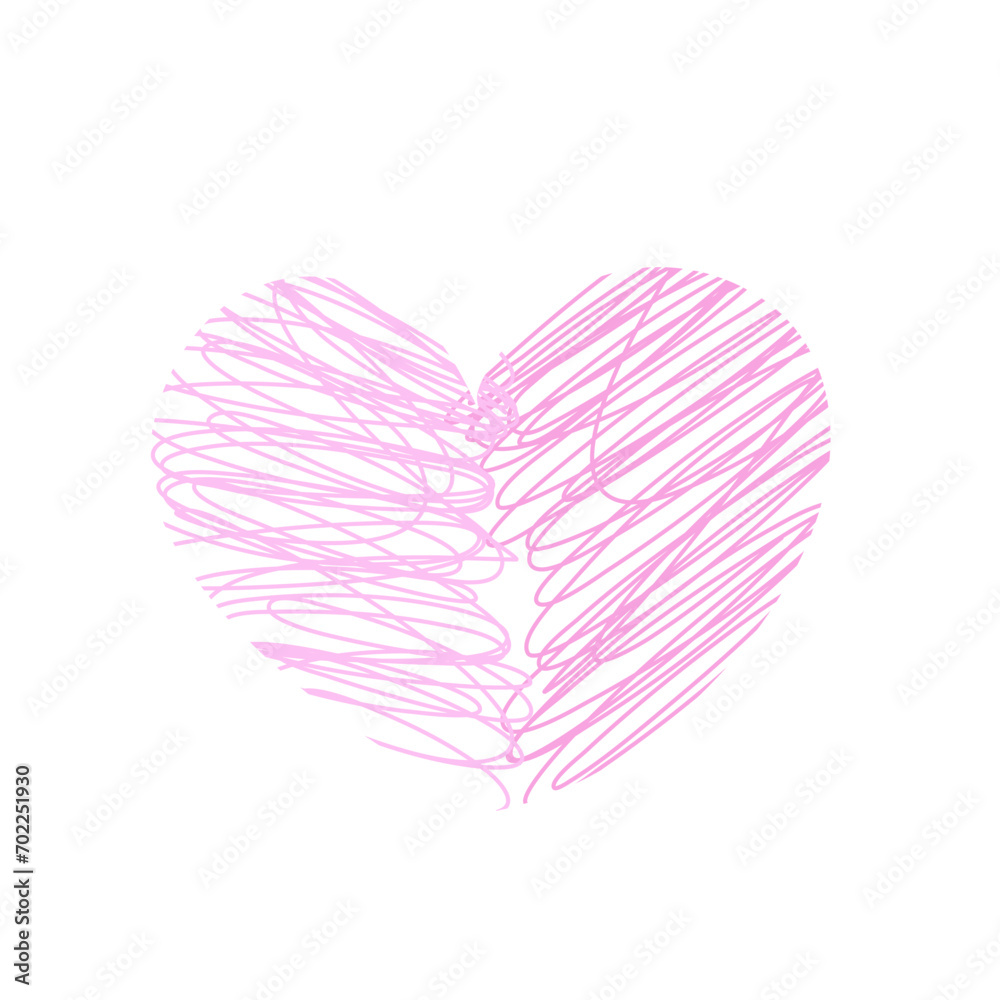 Doodle Hand Drawn love heart Doodle Hand Drawn love heart