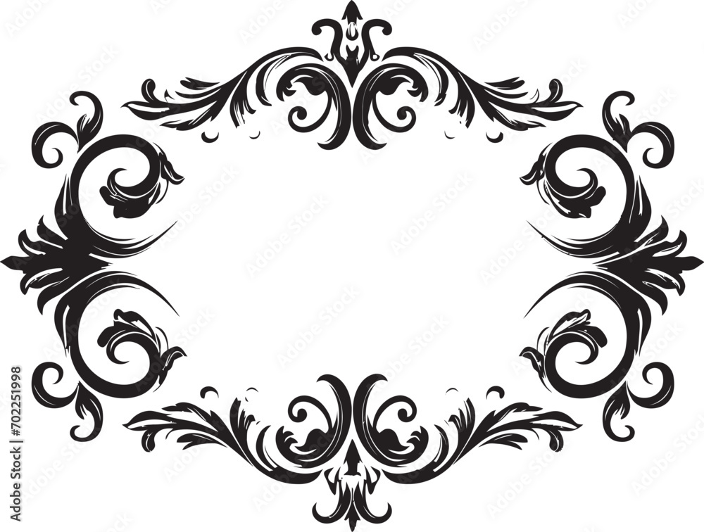 Fusion of Styles Black Frame Icon in Vector Design Harmonious Fusion Artistic Decorative Frame Vector Black Fusion of Styles Black Frame Icon in Vector Design Harmonious Fusion Artistic Decorative Frame Vector Black