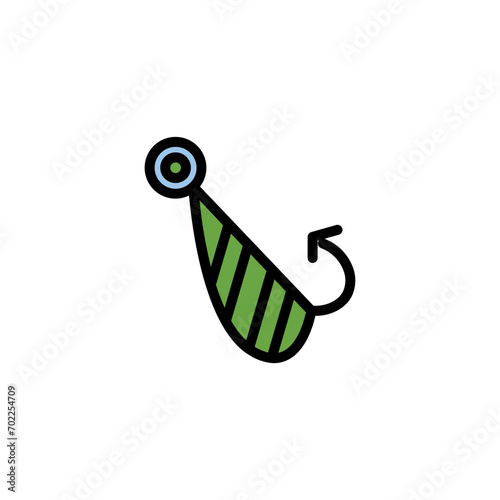 Fishing Float Retro Filled Outline Icon