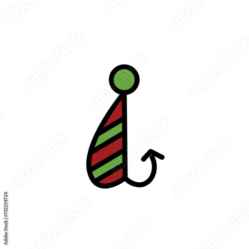 Fishing Float Retro Filled Outline Icon