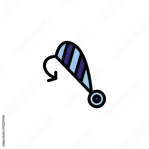 Fishing Float Retro Filled Outline Icon