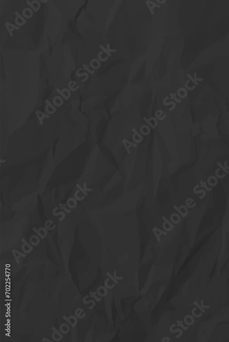 Black clean crumpled paper