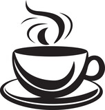 Elegant Sip Emblem Black Vector Logo of Coffee Cup Mug Mastery Vector Black Logo Icon of Coffee Cup