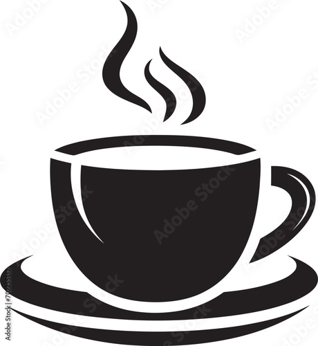 Brewing Tranquility Coffee Cup in Black Logo Espresso Artistry Black Vector Logo of Coffee Cup