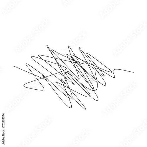 Set of scribble brush strokes