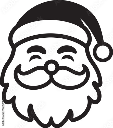 Arctic Spirit Santa Black Cool Logo Santa Slick Santa Style Cool Black Vector