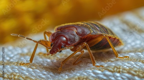 Closeup Bedbug in Bed