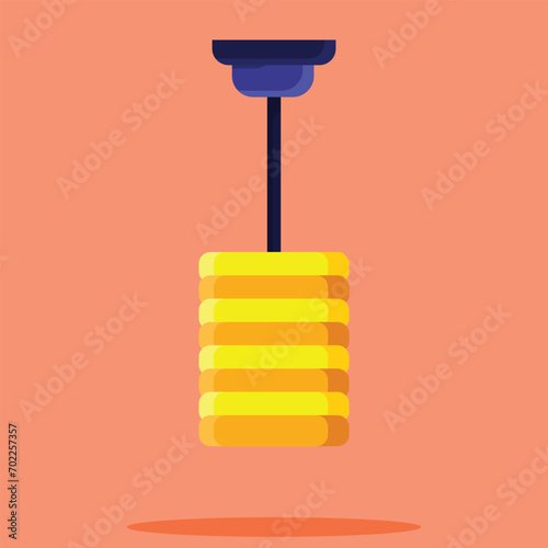 Hanging lamp icon. Subtable to place on light, interior, etc.