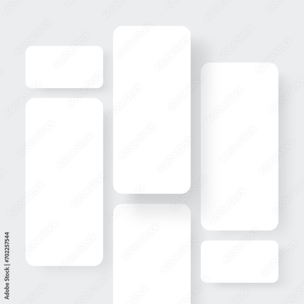 Blank Mobile Screens For App Design Showcase. Vector Illustration Blank Mobile Screens For App Design Showcase. Vector Illustration