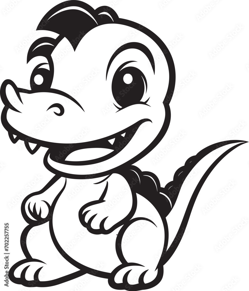 Cute Dino Elegance Black Logo Icon Friendly Dino Charm Vector Black Design Cute Dino Elegance Black Logo Icon Friendly Dino Charm Vector Black Design