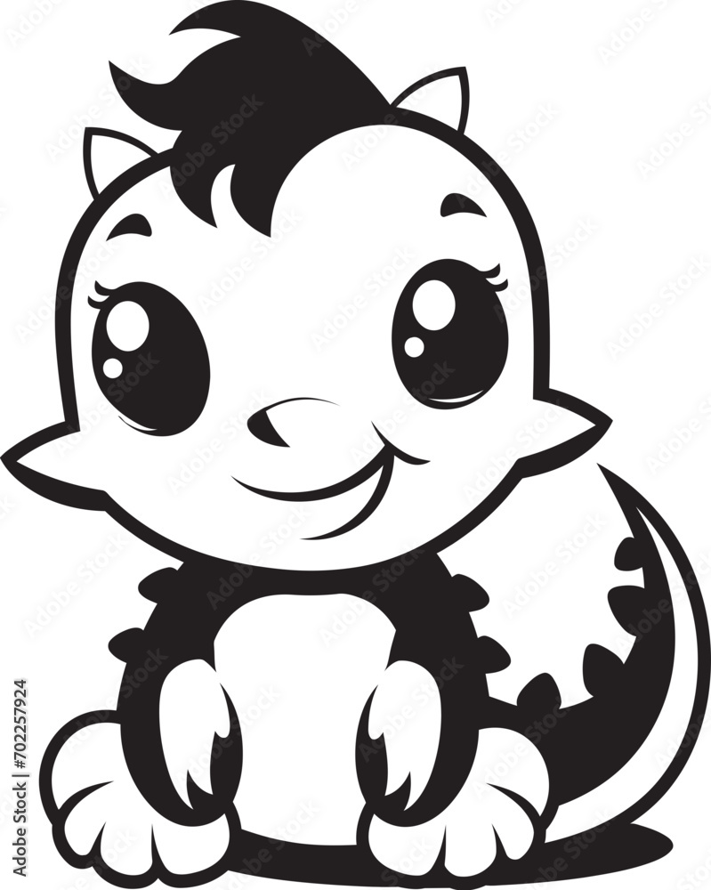 Tiny T Rex Treasures Vector Black Icon Whimsical Dino Elegance Cute Black Tiny T Rex Treasures Vector Black Icon Whimsical Dino Elegance Cute Black