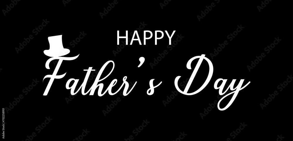 Happy Father's Day Stylish Text illustration Design 