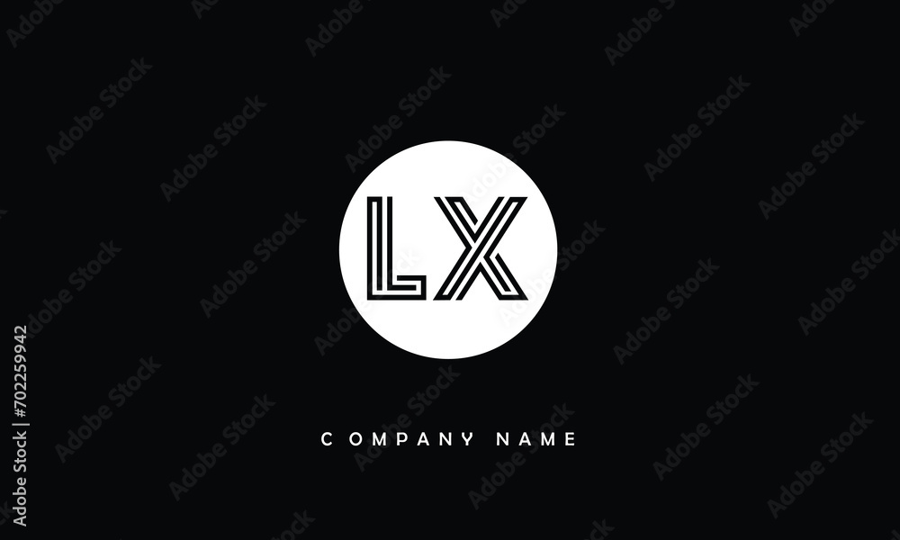 LX, XL, L, X Abstract Letters Logo MONOGRAM LX, XL, L, X Abstract Letters Logo MONOGRAM