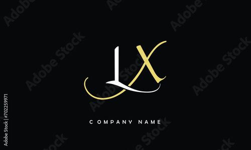 LX, XL, L, X Abstract Letters Logo MONOGRAM