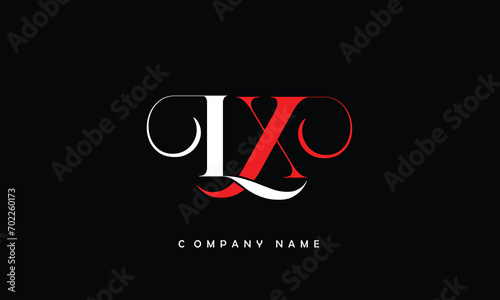 LX, XL, L, X Abstract Letters Logo MONOGRAM