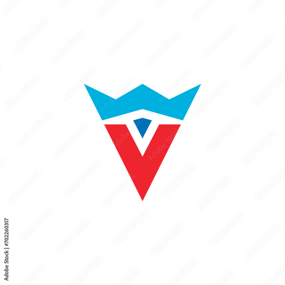 Letter A blue and red colour vector design Letter A blue and red colour vector design