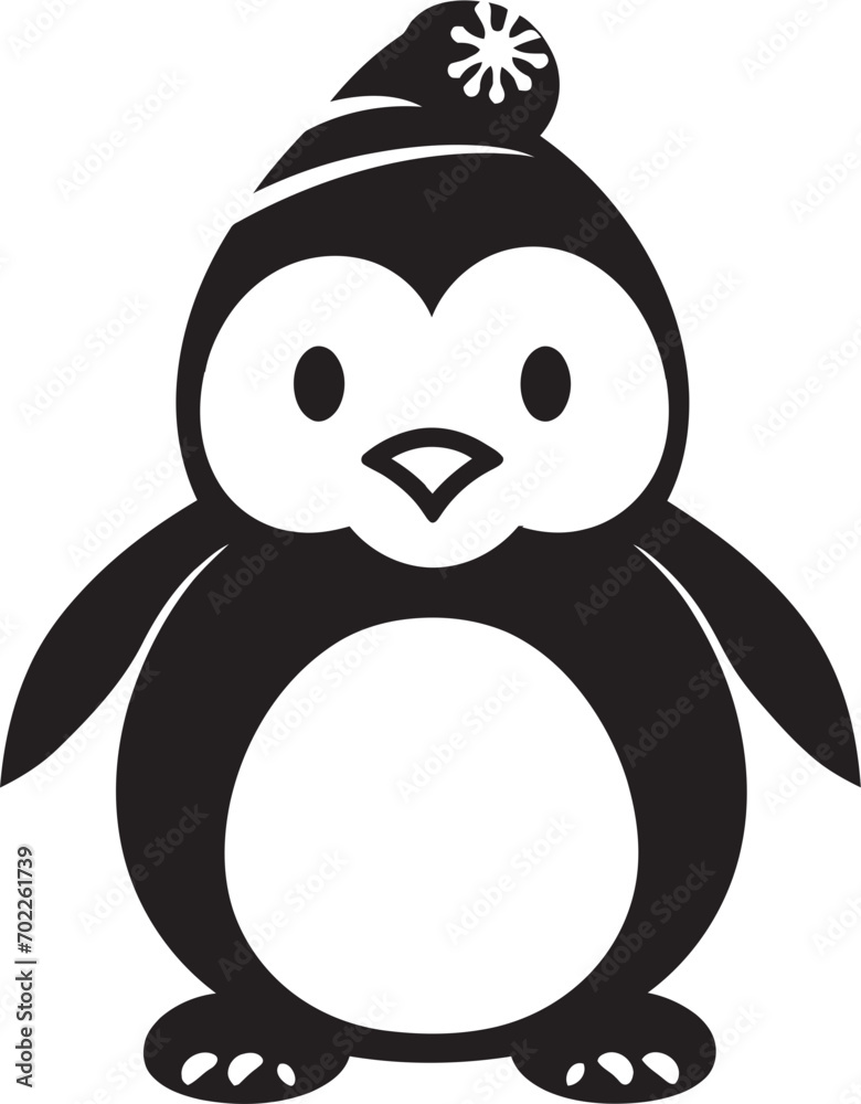 Charming Snowman Fun Black Icon Design Adorable Snowy Serenity Cute Vector Charming Snowman Fun Black Icon Design Adorable Snowy Serenity Cute Vector