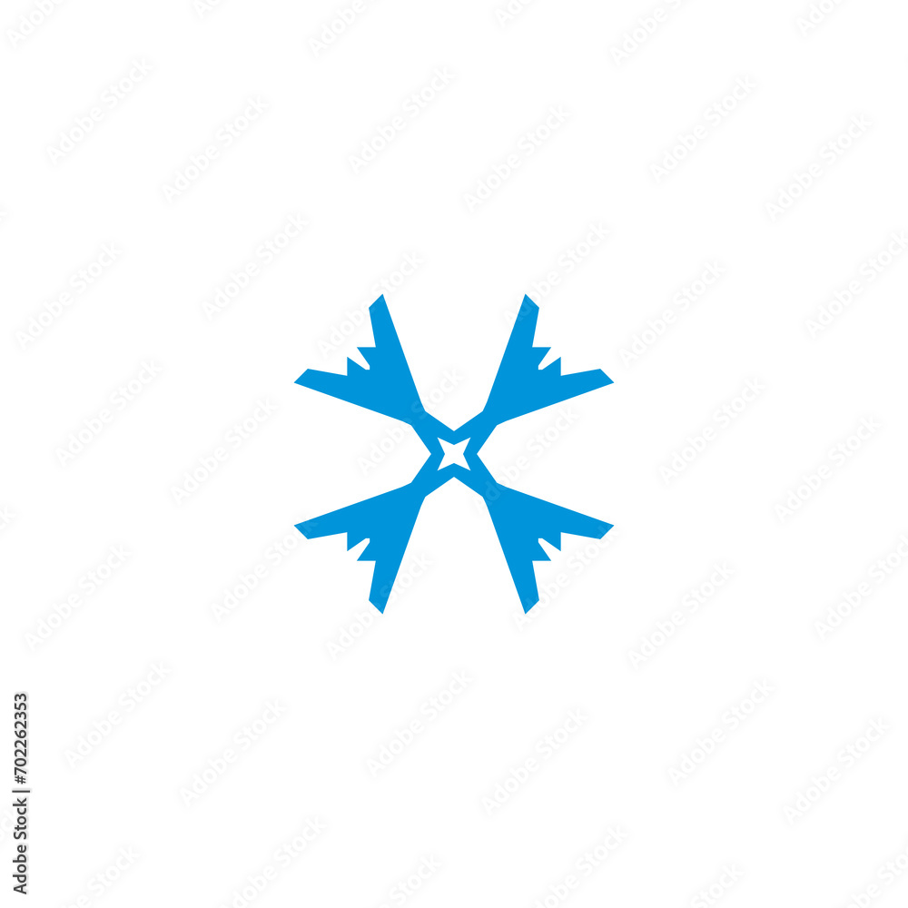 Fototapeta premium Letter Initial X logo design