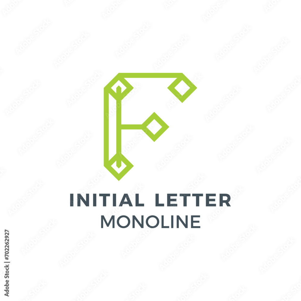 Initial Letter D Green Colour Mark Creative Logo Initial Letter D Green Colour Mark Creative Logo