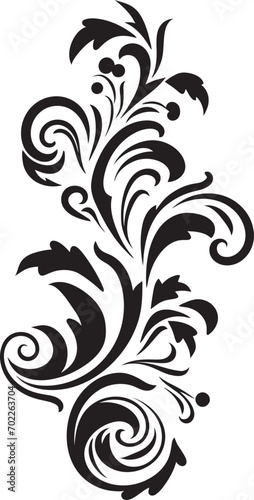 Chic Embellishments Decorative Icon Design Elegant Patterns Vector Black Emblem