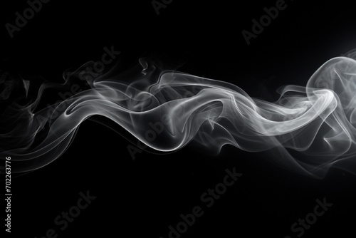 Abstract white smoke in motion. Smoke, Cloud of cold fog in black background. Light, white, fog, cloud, black background