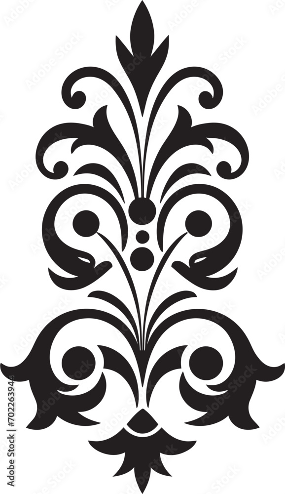 Timeless Elegance Decorative Emblem Intricate Detailing Vector Black Design