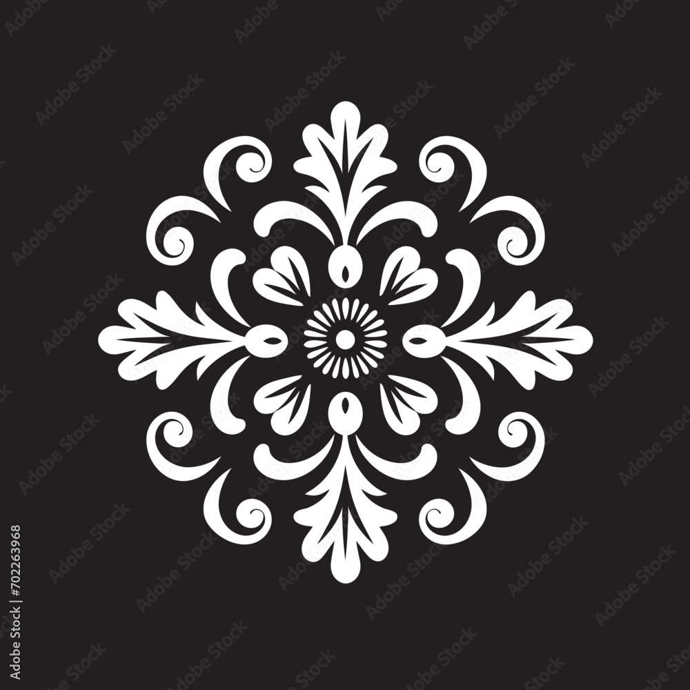 Intricate Accents Black Vector Timeless Charm Decorative Element Intricate Accents Black Vector Timeless Charm Decorative Element
