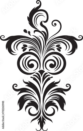Refined Artistry Black Ornament Element Timeless Elegance Decorative Emblem