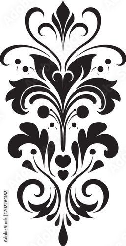 Delicate Flourish Decorative Vector Intricate Elegance Black Logo Icon