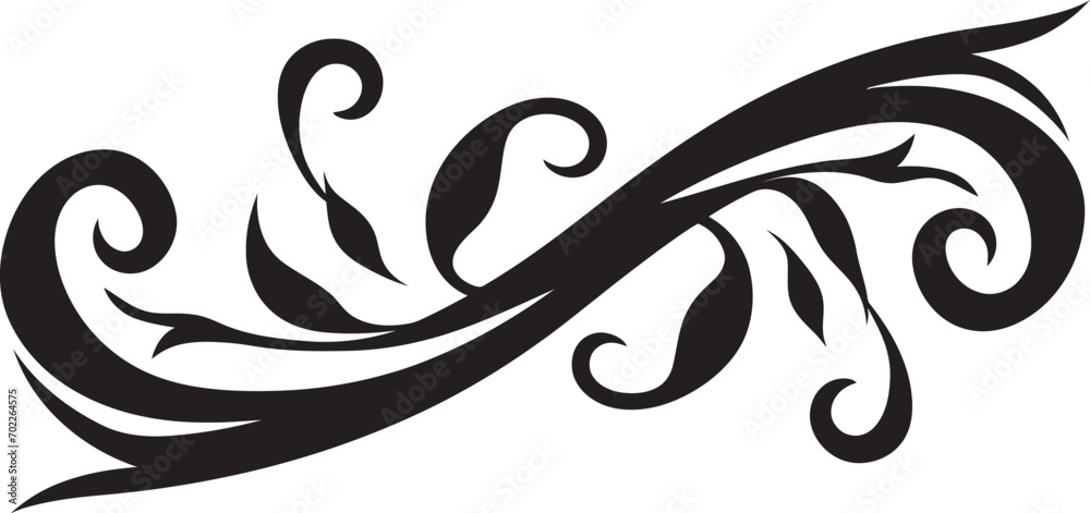 Chic Ribbon Intricacy Vector Element Design Elegant Ribbon Ornamentation Black Logo Icon Chic Ribbon Intricacy Vector Element Design Elegant Ribbon Ornamentation Black Logo Icon