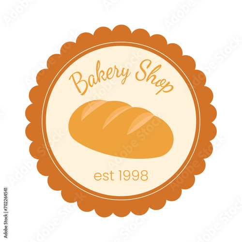 Bread and bakery vector design art. Cute icon of kinds of fresh tasty bread 