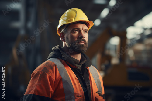 Construction worker at construction site
