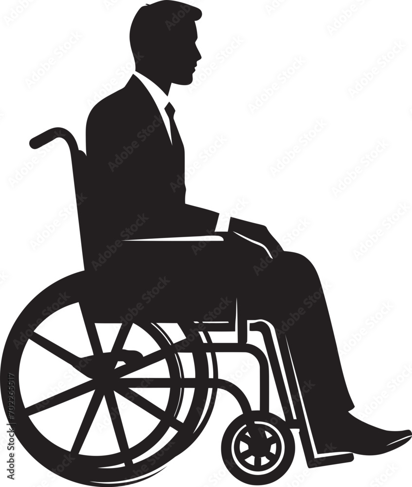 Empowerment Ride Wheelchair Icon Accessible Inclusion Disabled Emblem