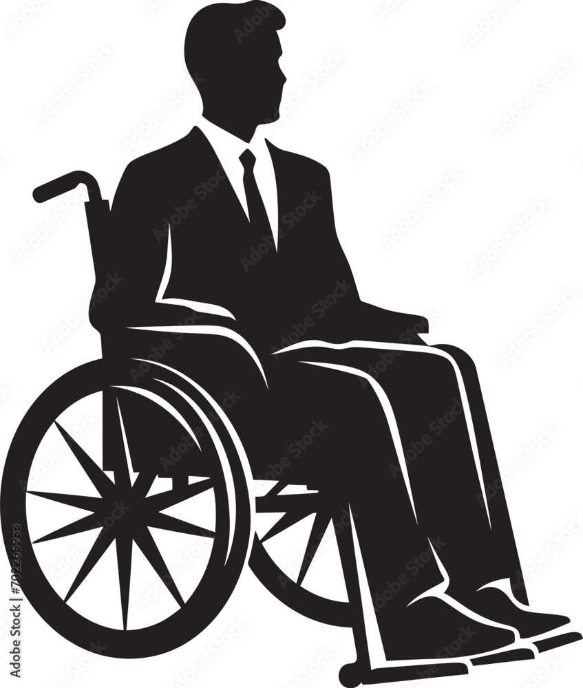 Diverse Mobility Wheelchair Icon Inclusivity Tracks Disabled Vector Diverse Mobility Wheelchair Icon Inclusivity Tracks Disabled Vector