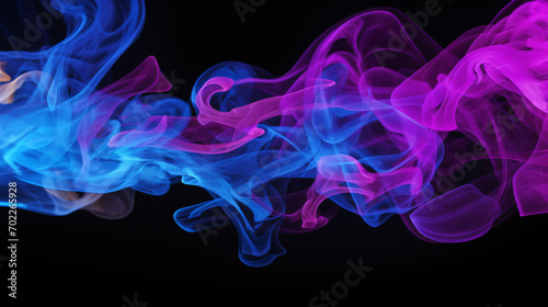 Black backdrop with a swirling neon blue and purple light © Abdulmueed