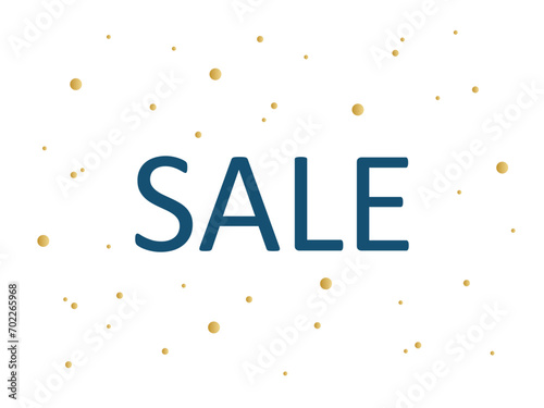 Sale banner on white background