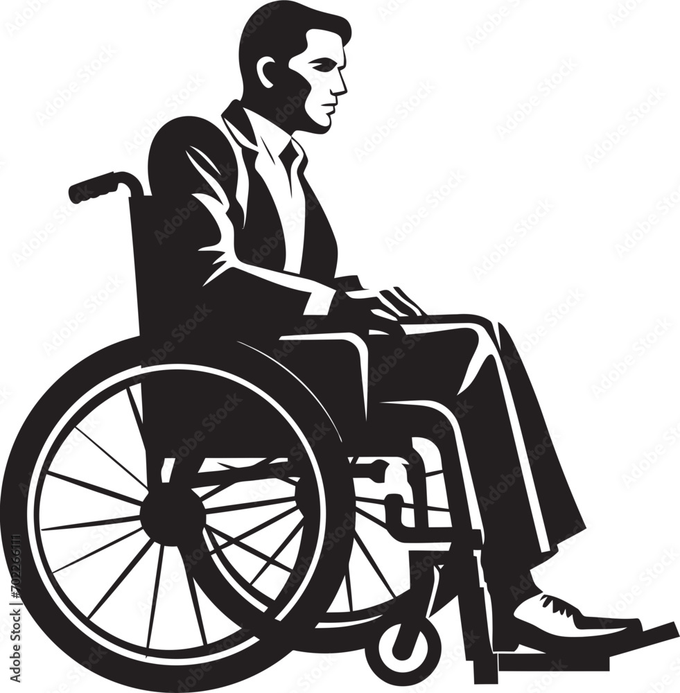 Equality Roll Wheelchair Emblem Accessible Independence Disabled Vector Equality Roll Wheelchair Emblem Accessible Independence Disabled Vector