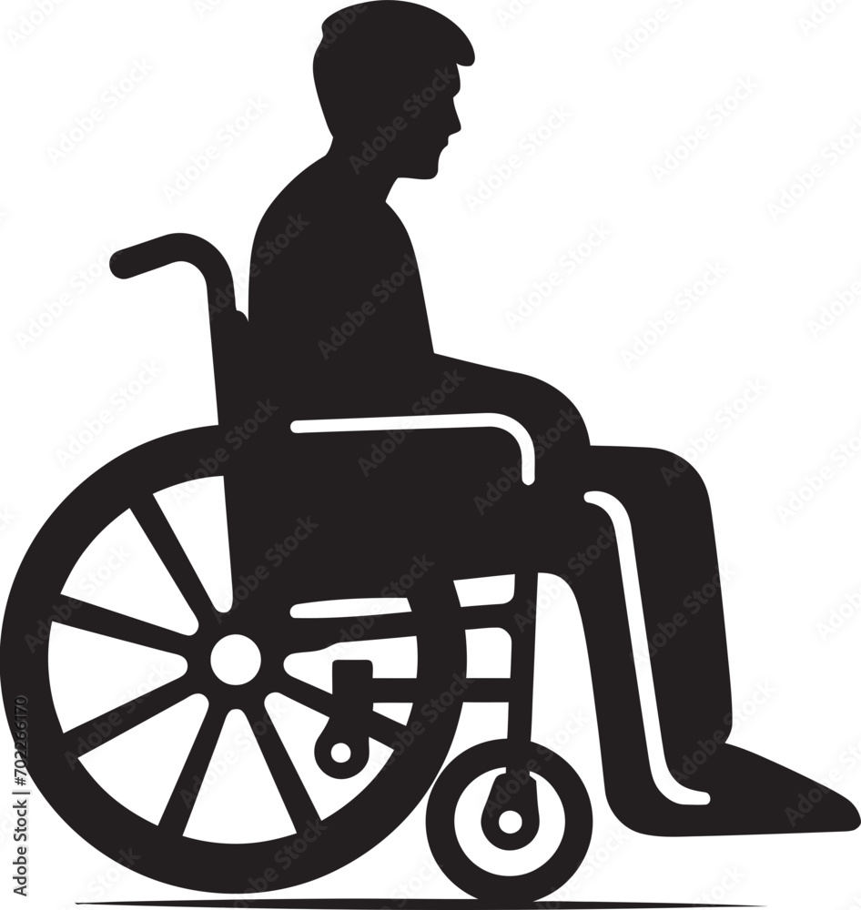 Empowering Access Disabled Vector Icon Inclusive Wheels Black Logo Icon Empowering Access Disabled Vector Icon Inclusive Wheels Black Logo Icon