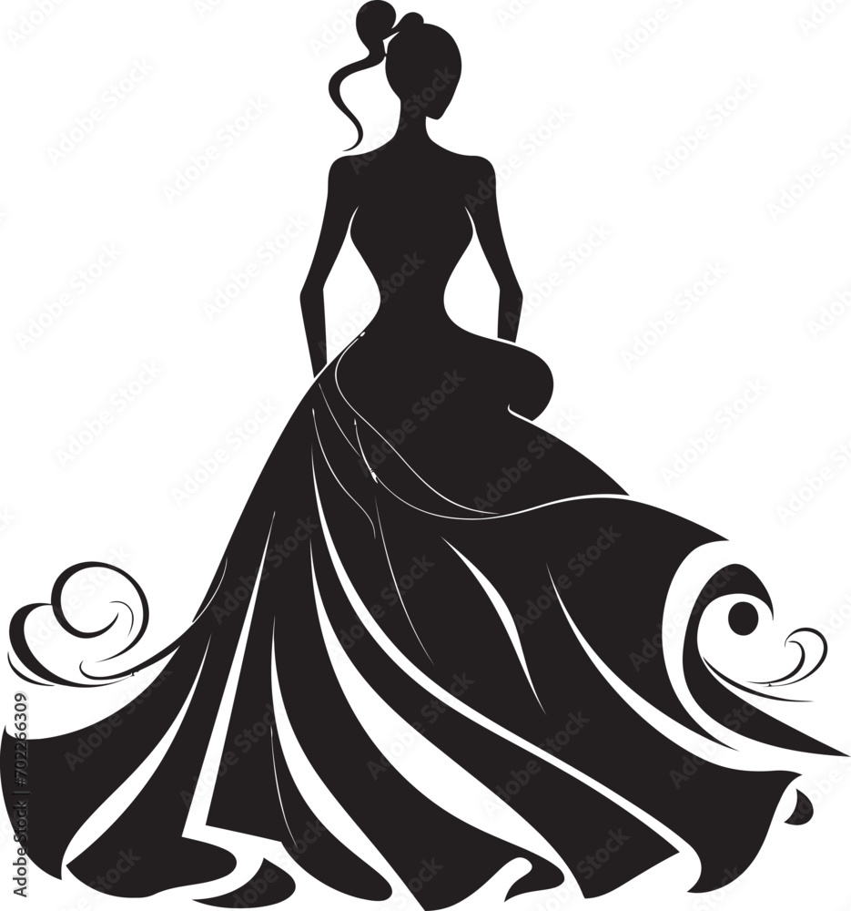 Fashion Forward Black Logo Dress Sophisticated Silhouette Designer Dress Icon Fashion Forward Black Logo Dress Sophisticated Silhouette Designer Dress Icon