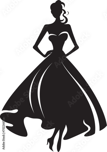 Couture Signature Vector Dress Icon Fashionistas Dream Black Logo Dress