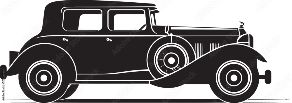 Timeless Visions Vintage Logo Vintage Retro Essence Black Emblem Vintage Car